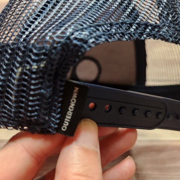 Outerknown Navy Blue Snapback Mesh Trucker Hat - Picture 4 of 7